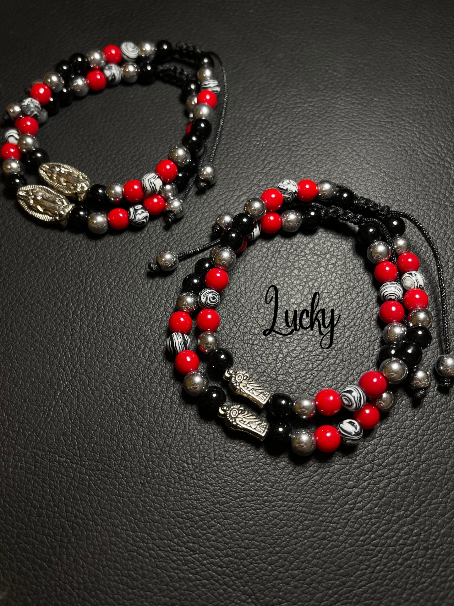 Pulseras Virgen de Guadalupe y San Judas Tadeo plata