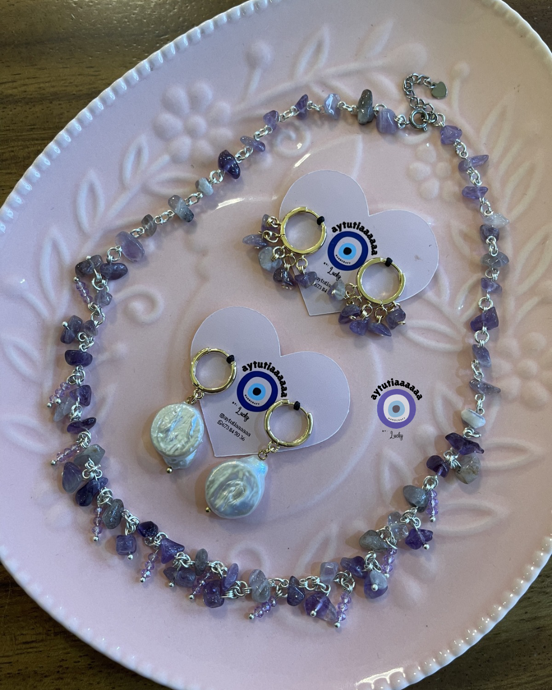 Collar amatista en chip