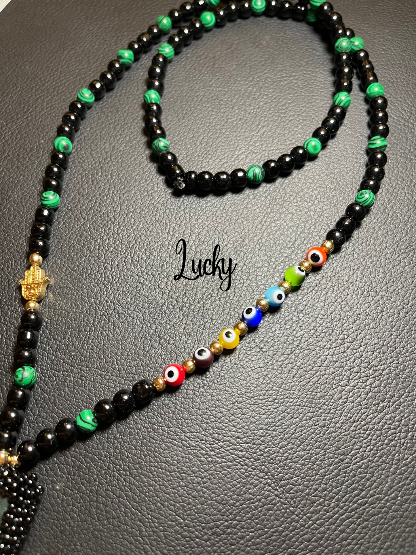 Collar Escapulario San Judas Tadeo en Malaquita Verde