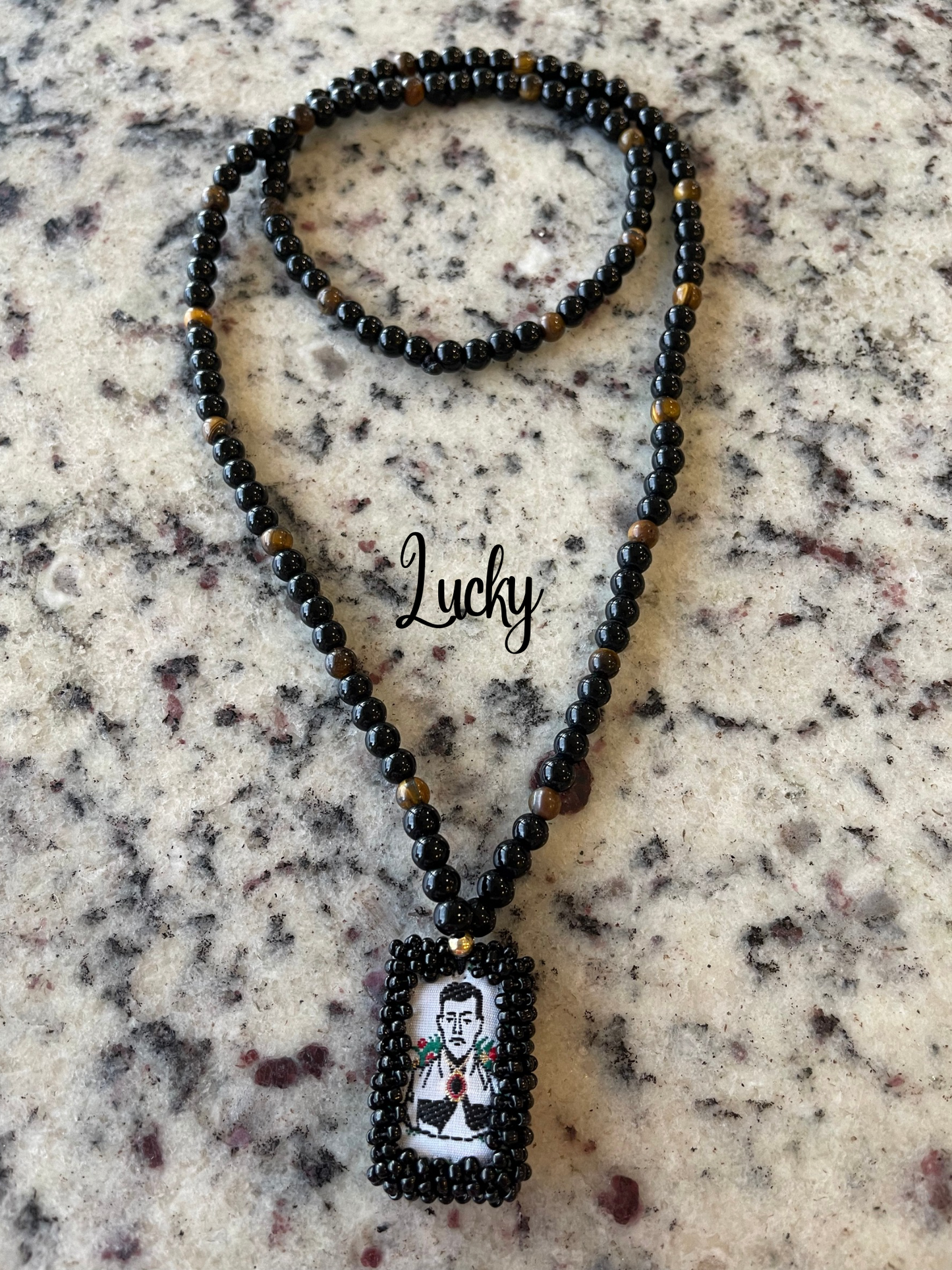 Collar escapulario Jesús Malverde