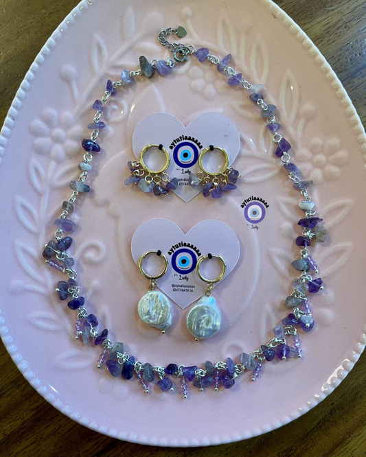 Collar amatista en chip