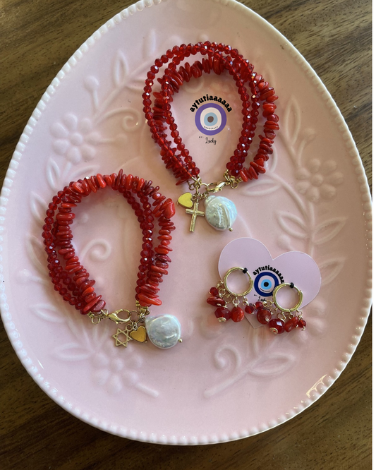 Pulseras 3 en 1 con dijes