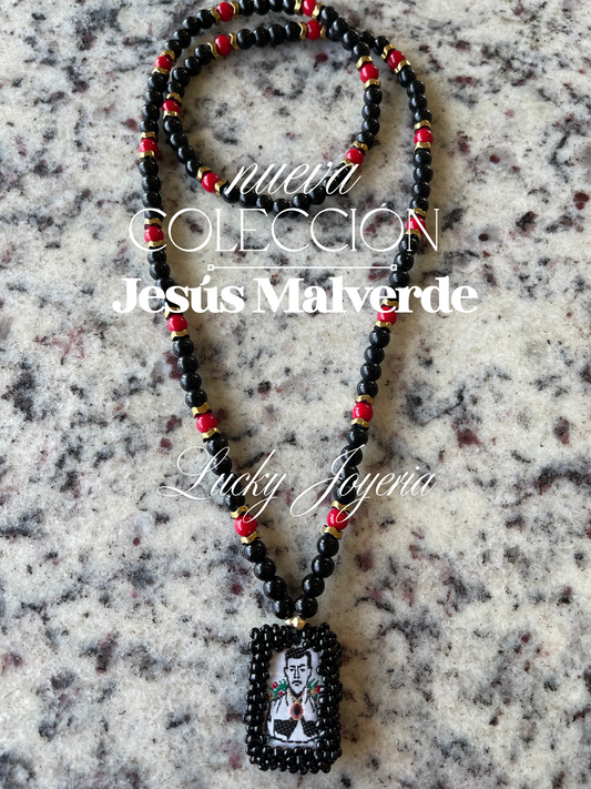 Collar escapulario Jesús Malverde