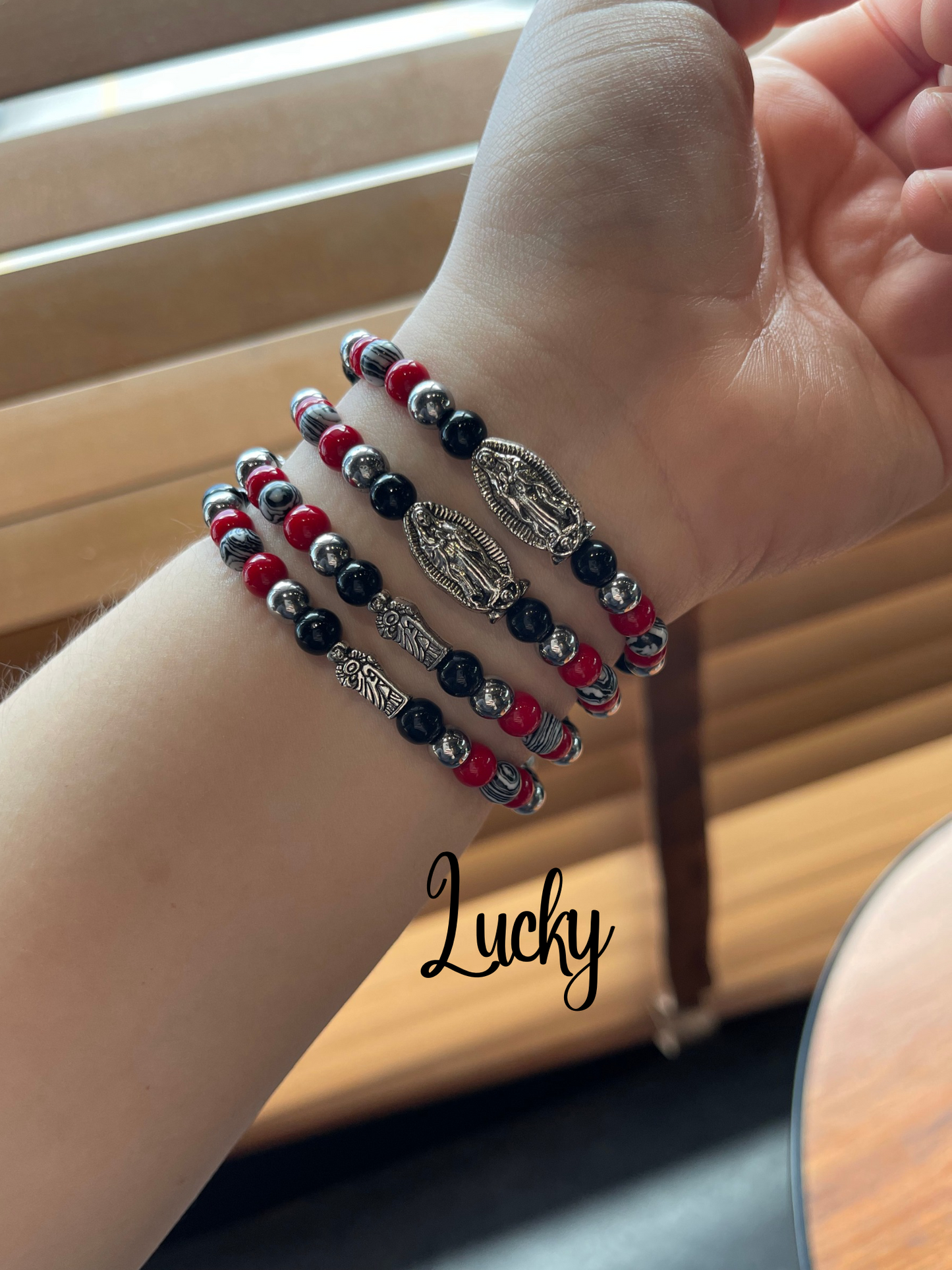 Pulseras Virgen de Guadalupe y San Judas Tadeo plata